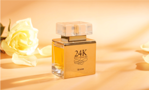 Product image of 24k gold pink edp perfume.
